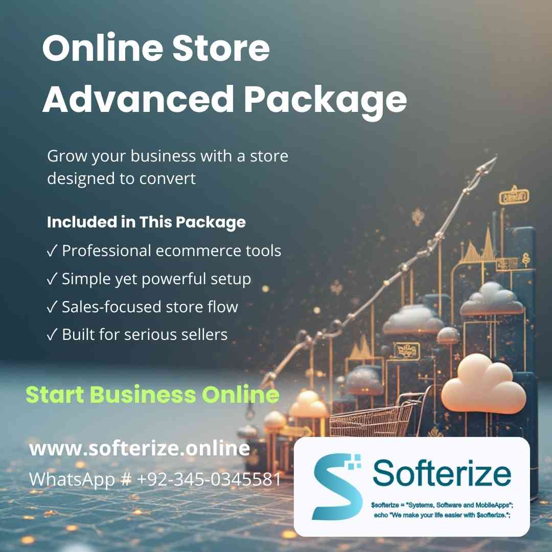 Online Store Advanced Package (WooCommerce + Rank Math) – PKR 100,000 Pakistan - Softerize Online Software House