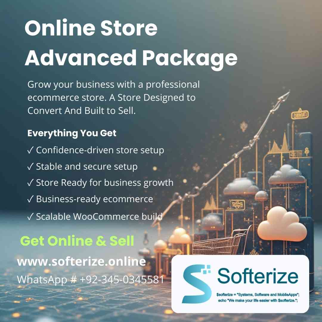 Online Store Advanced Package (WooCommerce + Rank Math) – PKR 100,000 Pakistan - Softerize Online Software House