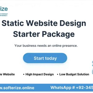 Static Website Design Starter Package (5–7 Pages) – Pakistan - Softerize Online Software House in Pakistan. 2